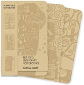 Flame Tree Gustav Klimt Mini Craft Notebooks - Set of 3