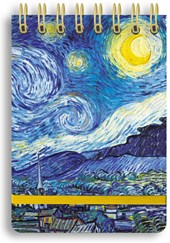Flame Tree Vincent van Gogh:  Starry Night Spiral Bound Pocket Notebook