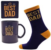 Widdop Celebrations Best Dad Mug, Sock & Coaster Set