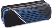 Silver Strip Sport Pencil Case - Blue