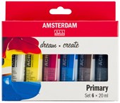 Amsterdam Standard Series Acrylic Paint Primary Set - 6 x 20 ml