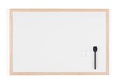 Bi-Office 60 X 40cm White magnetic board- pine frame
