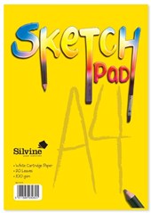 Silvine Sketch Pads A4 100Gms 20 Sheets