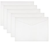 Eason Elite A4 Clear Button Wallet 5 Pack